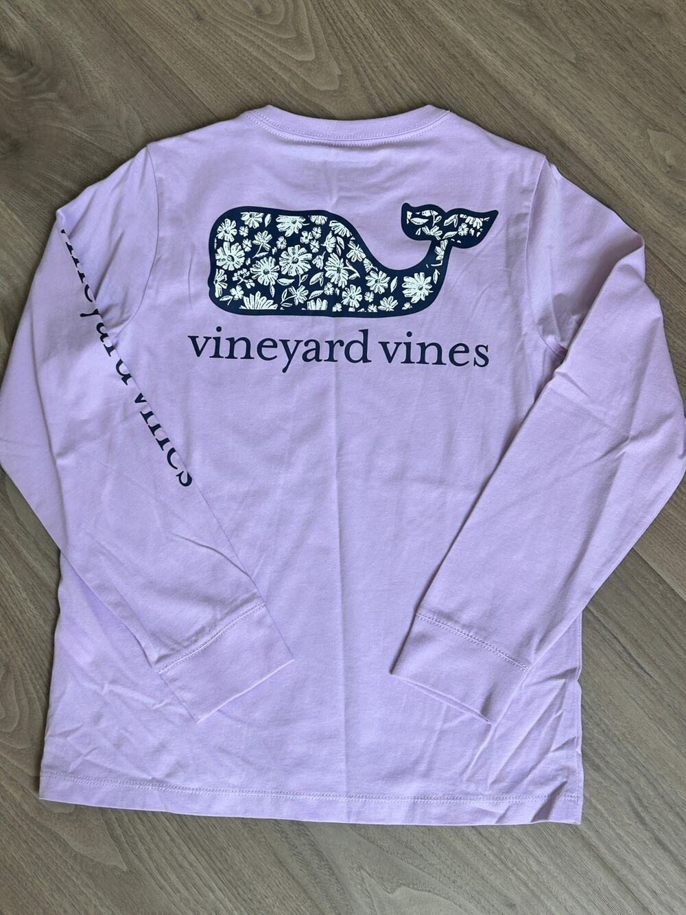 NWT Vineyard Vines Sea Grape Ivy Long Sleeve T-Shirt, Girls Small 8-10